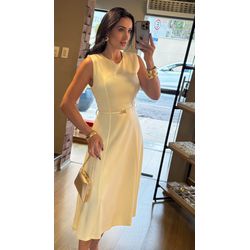 VESTIDO TATY- AMARELO MANTEIGA - 2625 - DUQUESA STORE