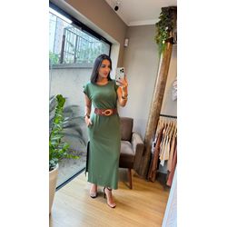 VESTIDO MUSCLE TEE VERDE - 2320 - DUQUESA STORE