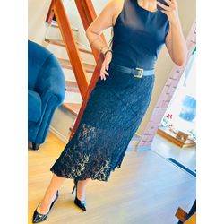 SAIA RENDA- PRETO - 2648 - DUQUESA STORE