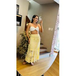 SAIA CROCHE DAPHNE- AMARELO - 2761 - DUQUESA STORE
