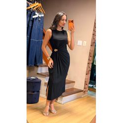 VESTIDO LUNA DETALHE FIVELA- PRETO - 2921 - DUQUESA STORE