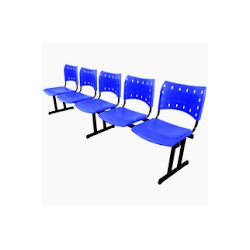  Cadeira Plástica Longarina 5 Lugares - Várias Cor... - DVL Office Cadeiras e Estofados