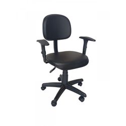 Cadeira Secretária Anatômica C/ Braço - Corino - ... - DVL Office Cadeiras e Estofados