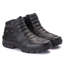 Bota Masculina em Couro ref 16500 Preta - bota-165... - ECOMMERCEVERSO