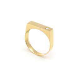 Anel Retangular Classic - Maura Joias