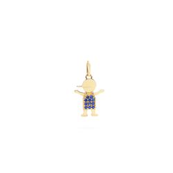 Pingente Menino Classic Azul - Maura Joias