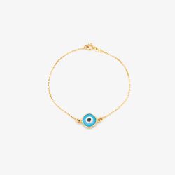 Pulseira Olho Grego Redondo - Maura Joias