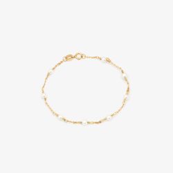 Pulseira Infantil Pérola Branca - Maura Joias
