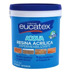 EUCATEX RES.ACR.BASE AGUA INCOLOR ( BALDE ) 18L. - EDU TINTAS GUARULHOS
