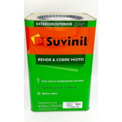 Tinta Acrílica Suvinil Branco Fosco 18L Standard - EDU TINTAS GUARULHOS