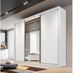 Guarda Roupa 3 Portas de Correr 100% MDF Diamond 2... - EJT MOVEIS