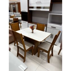 Conjunto Mesa Évora 4 Cadeiras - ME4C - EJT MOVEIS
