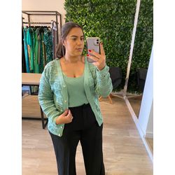 Twinset rendado com botão - 20240418 - Elegância Rouparia