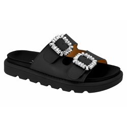 Papete flat Vizzano preta - 6510.106.7286-95455 - Elegância Rouparia