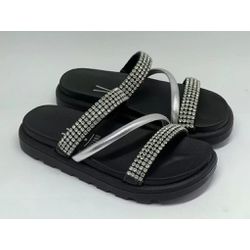 Papete flat preta Vizzano - 6459.133.28506-99098 - Elegância Rouparia