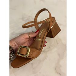 Sandália Vizzano Salto Bloco Caramelo - 6428.142.2... - Elegância Rouparia