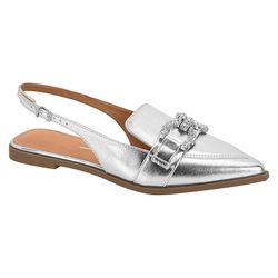Slingback Vizzano de bico fino prata - 1449.103.14... - Elegância Rouparia