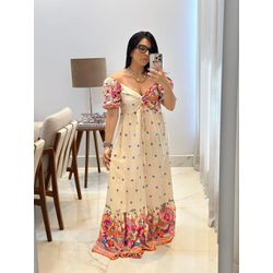 Vestido longo inspiração claro - 202400700 - Elegância Rouparia