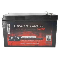 Bateria Selada 12V 7A UNIPOWER para Alarmes - Eletrônica Faria