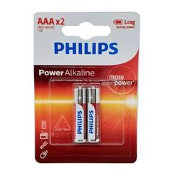 Pilha AAA (palito) Alcalina Philips (c/2 un.) - Eletrônica Faria