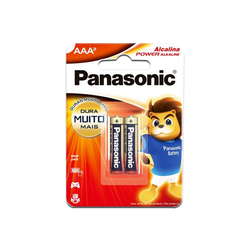 Pilha AAA (palito) Alcalina PANASONIC (c/ 2un.) - Eletrônica Faria