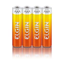 Pilha AAA (palito) Comum ELGIN (c/ 4un.) - Eletrônica Faria