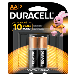 Pilha AA Alcalina DURACELL (c/2un.) - Eletrônica Faria