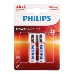 Pilha AA Alcalina PHILIPS (c/2un.) - Eletrônica Faria