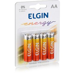 Pilha AA Comum ELGIN (c/ 4un.) - Eletrônica Faria