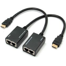 Extensor HDMI (2pcs) via Cabo de Rede (até 35m) - Eletrônica Faria