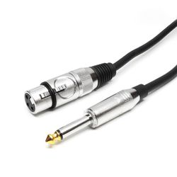 Cabo P10 P/Canon(XLR) Metal 5m Microfone StarCable - Eletrônica Faria