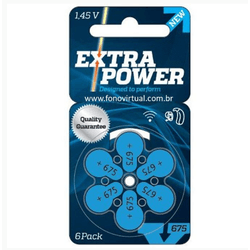 Pilha Auditiva 1.4v ExtraPower mod. n.675 - Eletrônica Faria