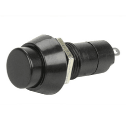Chave Push Button NA 2A 2 Terminais Preto-Vermelho... - Eletrônica Faria