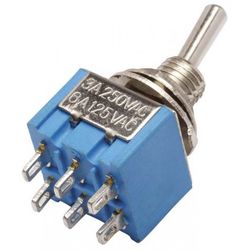 Chave HH ON/OFF (ON/ON) 2A 250V/ 3A 125V - 6 Termi... - Eletrônica Faria