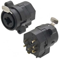 Jack de Placa Para Plug P10 e XLR (Canon) com Trav - Eletrônica Faria