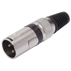 XLR Canon Macho Semi Profissional Metal - Eletrônica Faria