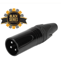 XLR Canon Macho Profissional Metal (PRETO) - Eletrônica Faria