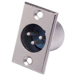XLR Canon Macho de painel METAL - Eletrônica Faria