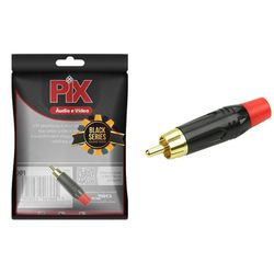 PLUG RCA MACHO BLACK SERIES PROFISSIONAL EM METAL - Eletrônica Faria