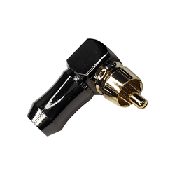 Plug RCA macho 90ğ BLACK SERIES Profissional - Eletrônica Faria