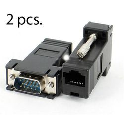 Extensor VGA (2 pcs) via cabo de rede rj45 até 20 ... - Eletrônica Faria