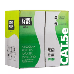 Cabo de Rede Utp Soho Plus Cat5e Caixa Com 305 Met... - Eletrônica Faria