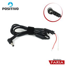Rabicho para fonte de Notebook - POSITIVO (P8) - Eletrônica Faria