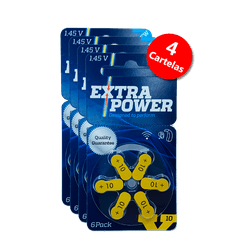 Pilha Auditiva 1.4v ExtraPower mod. n.10 (COM 4 CA... - Eletrônica Faria