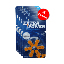 Pilha Auditiva 1.4v ExtraPower mod. n.13 (COM 4 CA... - Eletrônica Faria
