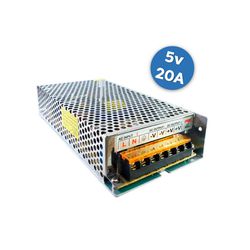 Fonte Chaveada 5VDC 20 Ampere (Metálica) - Eletrônica Faria