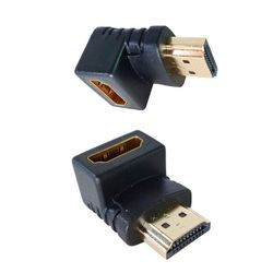 Adaptador HDMI 90ğ graus em ''L'' - 1.4 / 2.0 - Eletrônica Faria