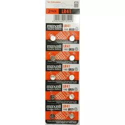 Bateria LR41 1,5V Maxell - Cartela com 10un. - Eletrônica Faria
