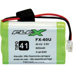 Bateria Telefone Sem fio 3.6v 600mah Tipo41 FLEX - Eletrônica Faria