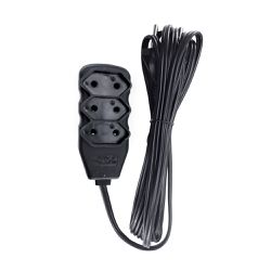 EXTENSAO 2 X 0.75MM 10A 3M PRETA - Eletro Light